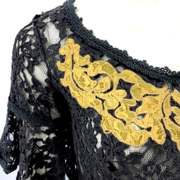 Free People Women's XS Gray-Green Lightweight Lace Embroidered Cotton Bl… - Picture 3 of 8